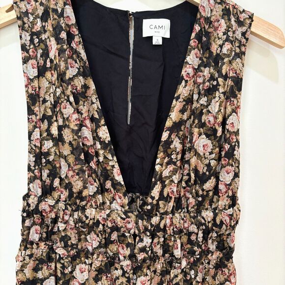 Cami NYC Hedy Ruffled Floral Silk Chiffon Midi Dress Size S Y2K Fairy Whimsigoth - Picture 7 of 16